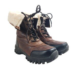 Tara m. McKinley Womens Size 6 Brown Leather Wool Lined Boots